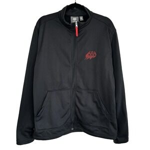 686 Full Zip Jacket Medium Active Performance Fleece Logo Stretch Ski Snow Black